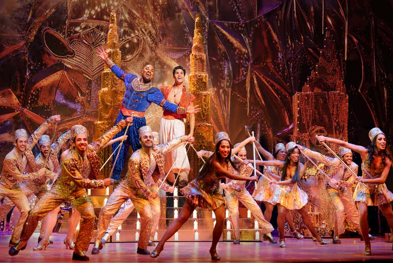 Una de las escenas del musical Aladdín