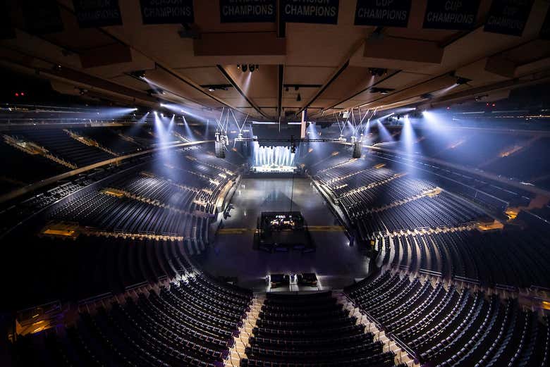 Todo listo para un evento musical en el Madison Square Garden