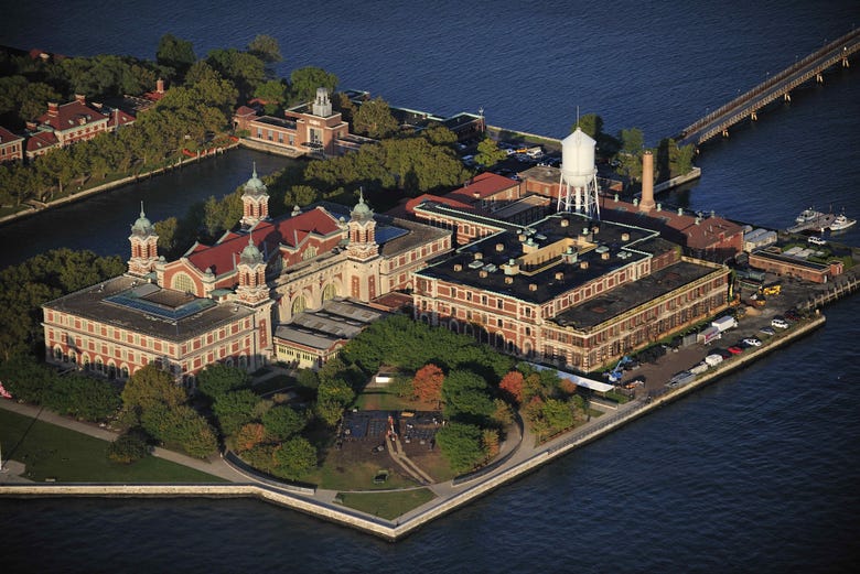 Vista aérea de Ellis Island